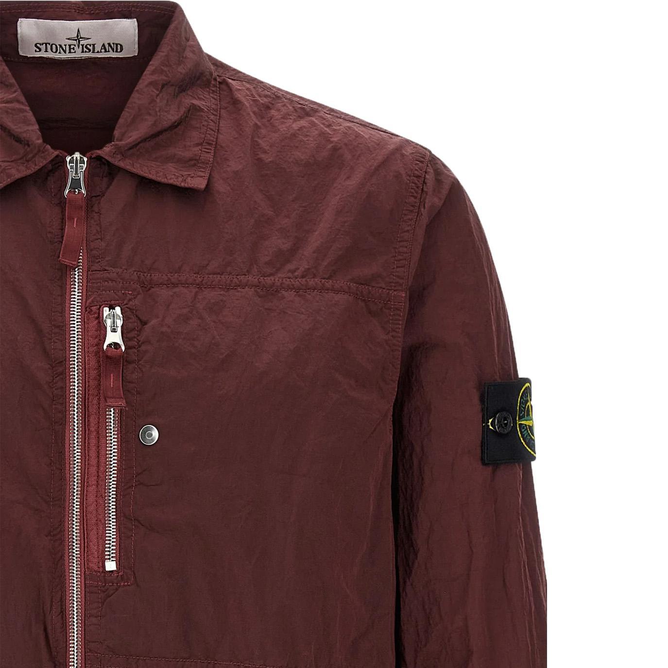 Stone Island Nylon Metal Comfort Fit Overshirt in Dark BurgundyOvershirtStone IslandDPUS Designer Outlet8053813573379SStone Island Nylon Metal Comfort Fit Overshirt in Dark Burgundy
