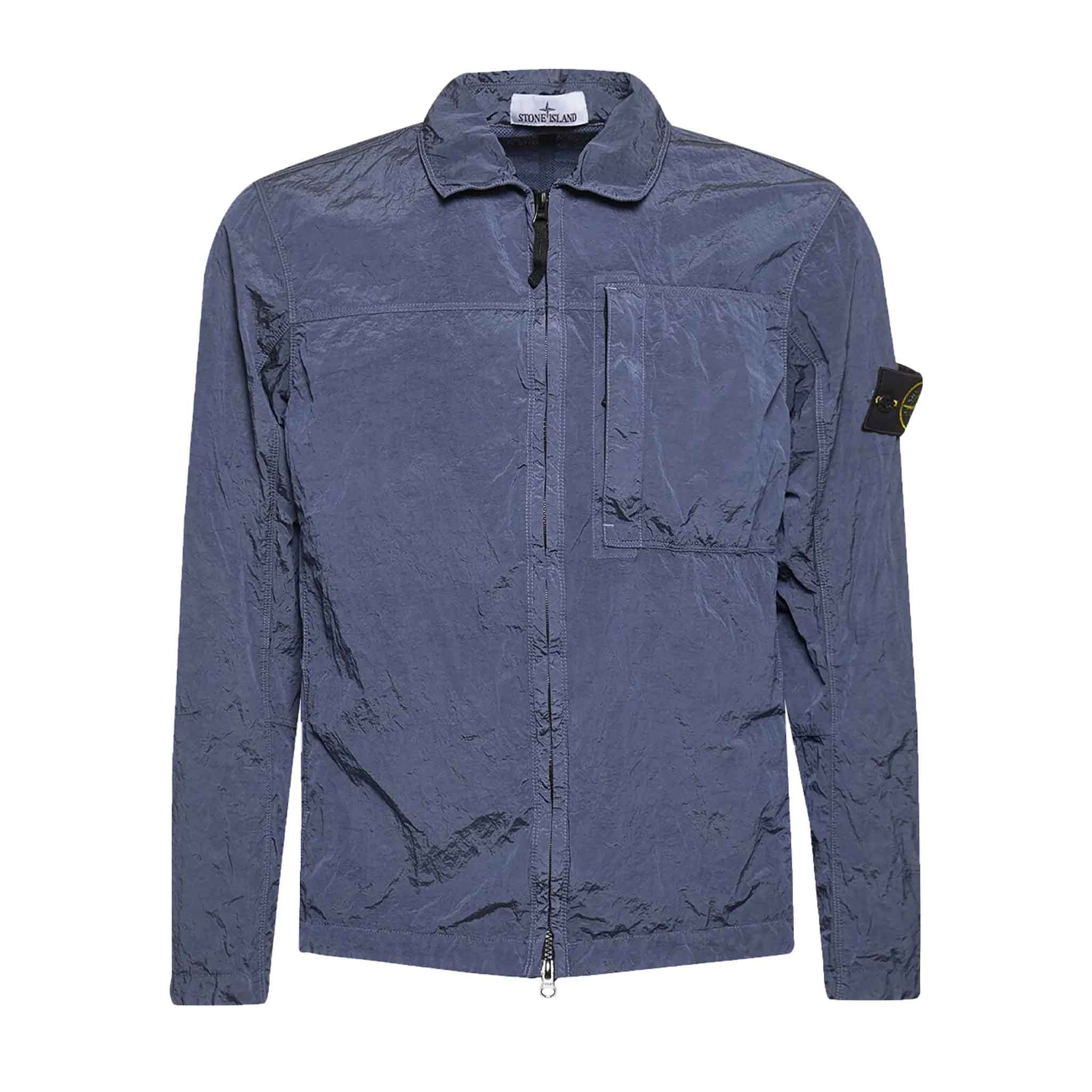 Stone Island Nylon Metal ECONYL® Overshirt in Mid BlueOvershirtStone IslandDPUS8056246100112SStone Island Nylon Metal ECONYL® Overshirt in Mid Blue