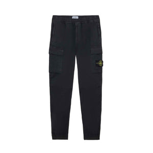 Stone Island 'Old' Effect Regular Tapered Cargo Pants in BlackTrousersStone IslandDPUS30Stone Island 'Old' Effect Regular Tapered Cargo Pants in Black