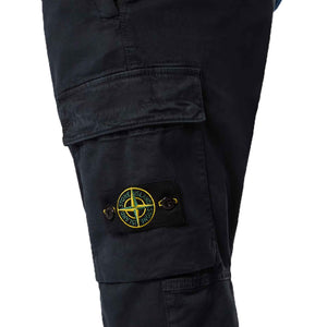 Stone Island 'Old' Effect Regular Tapered Cargo Pants in Navy BlueTrousersStone IslandDPUS805624608774130Stone Island 'Old' Effect Regular Tapered Cargo Pants in Navy Blue