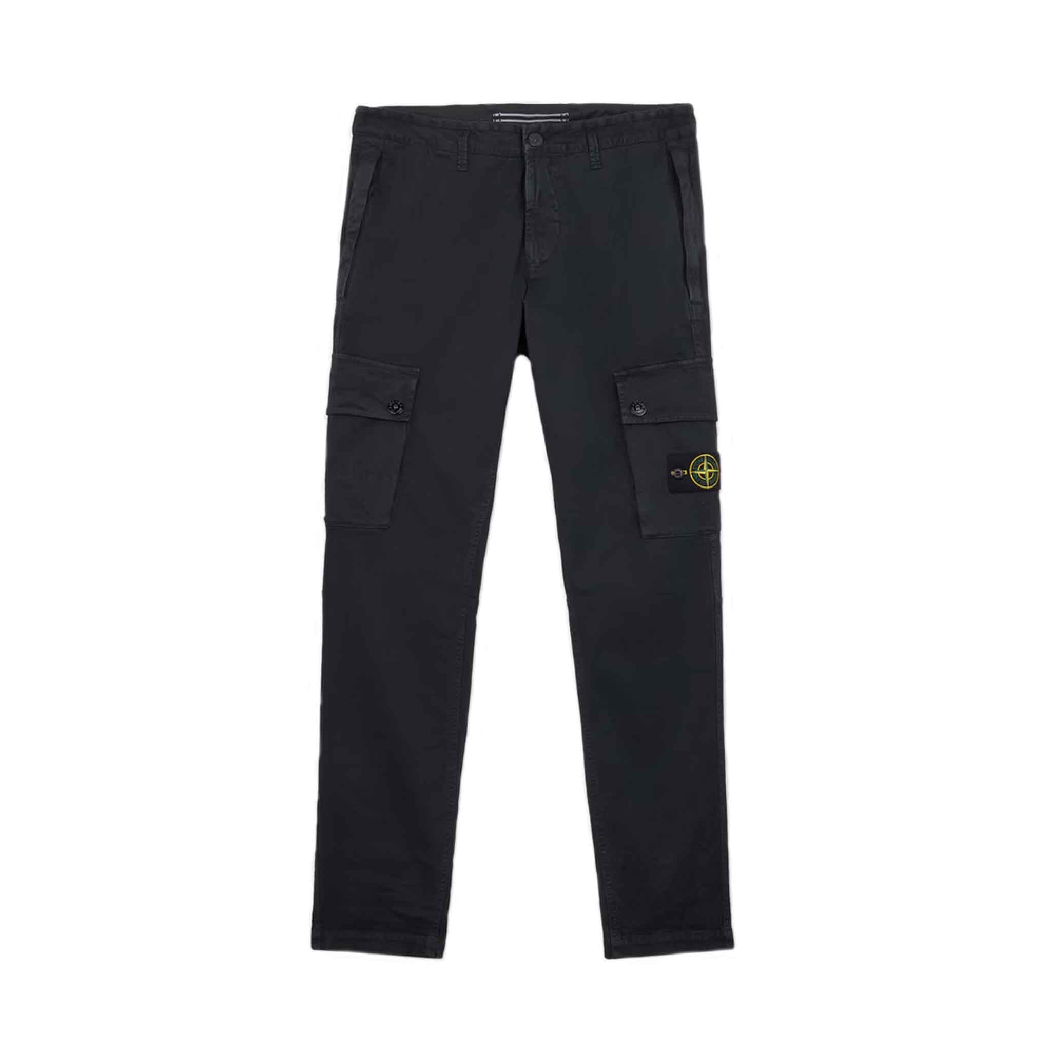 Stone Island 'Old' Effect Slim Fit Cargo Pants in BlackTrousersStone IslandDPUS805624606850430Stone Island 'Old' Effect Slim Fit Cargo Pants in Black