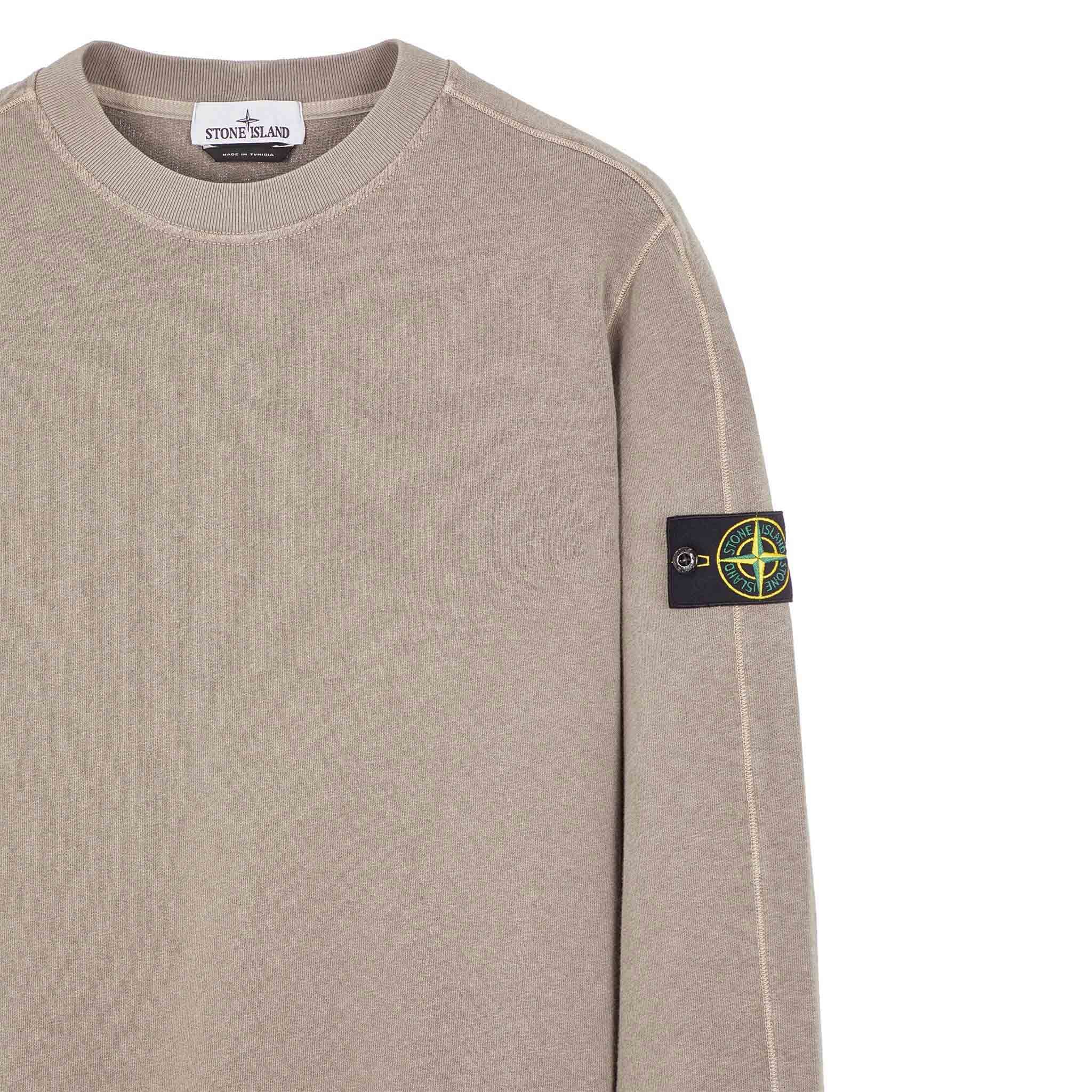 Stone Island 'Old Treatment' Crewneck Sweatshirt in Dove GreySweatshirtsStone IslandDPUSSStone Island 'Old Treatment' Crewneck Sweatshirt in Dove Grey