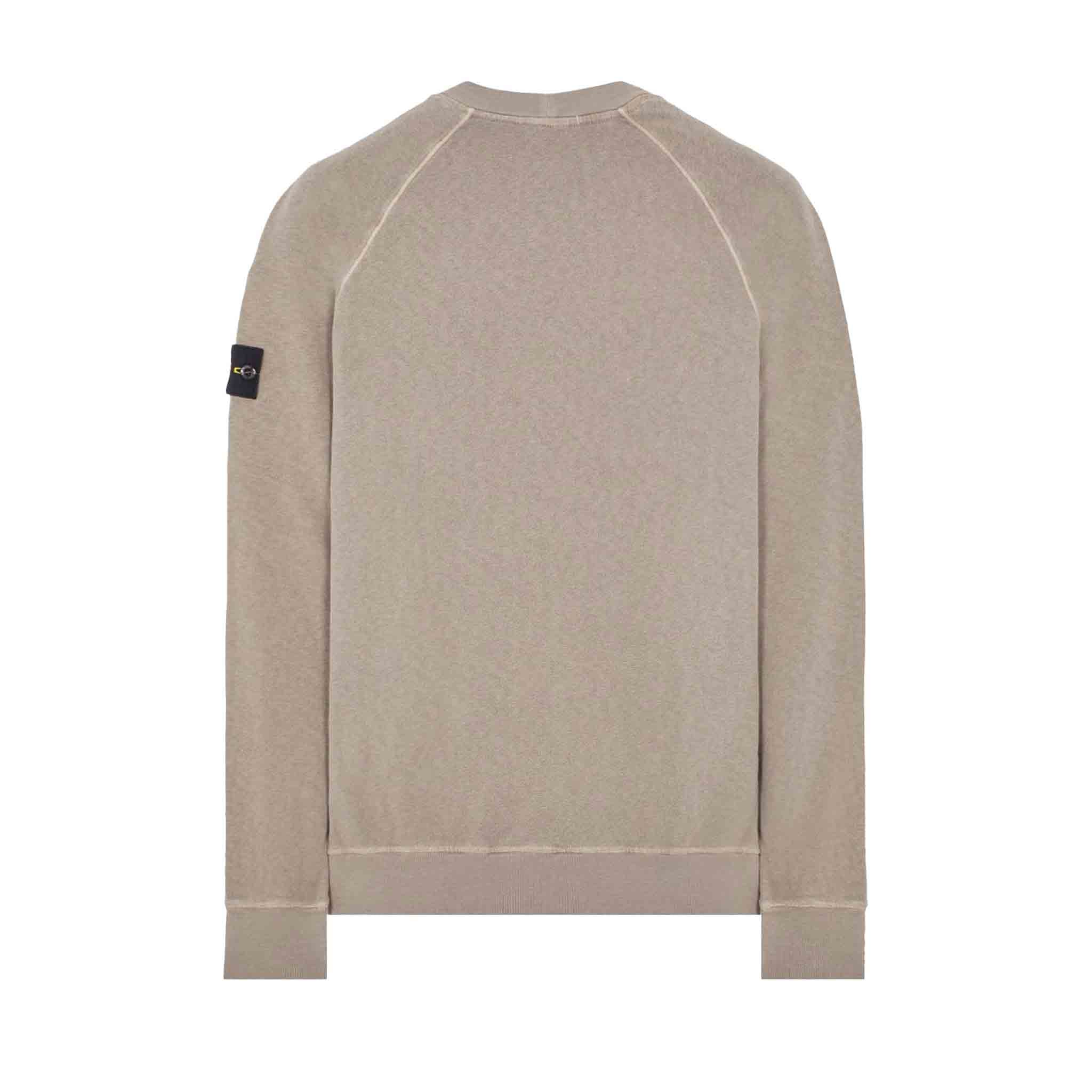 Stone Island 'Old Treatment' Crewneck Sweatshirt in Dove GreySweatshirtsStone IslandDPUSSStone Island 'Old Treatment' Crewneck Sweatshirt in Dove Grey