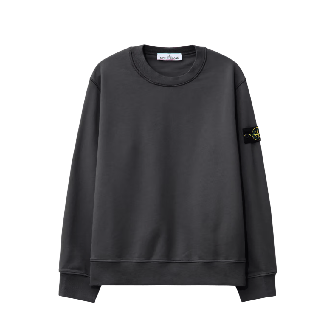 Stone Island Organic Cotton Fleece Crewneck Sweatshirt in Charcoal GreySweatshirtsStone IslandDPUS Designer OutletSStone Island Organic Cotton Fleece Crewneck Sweatshirt in Charcoal Grey