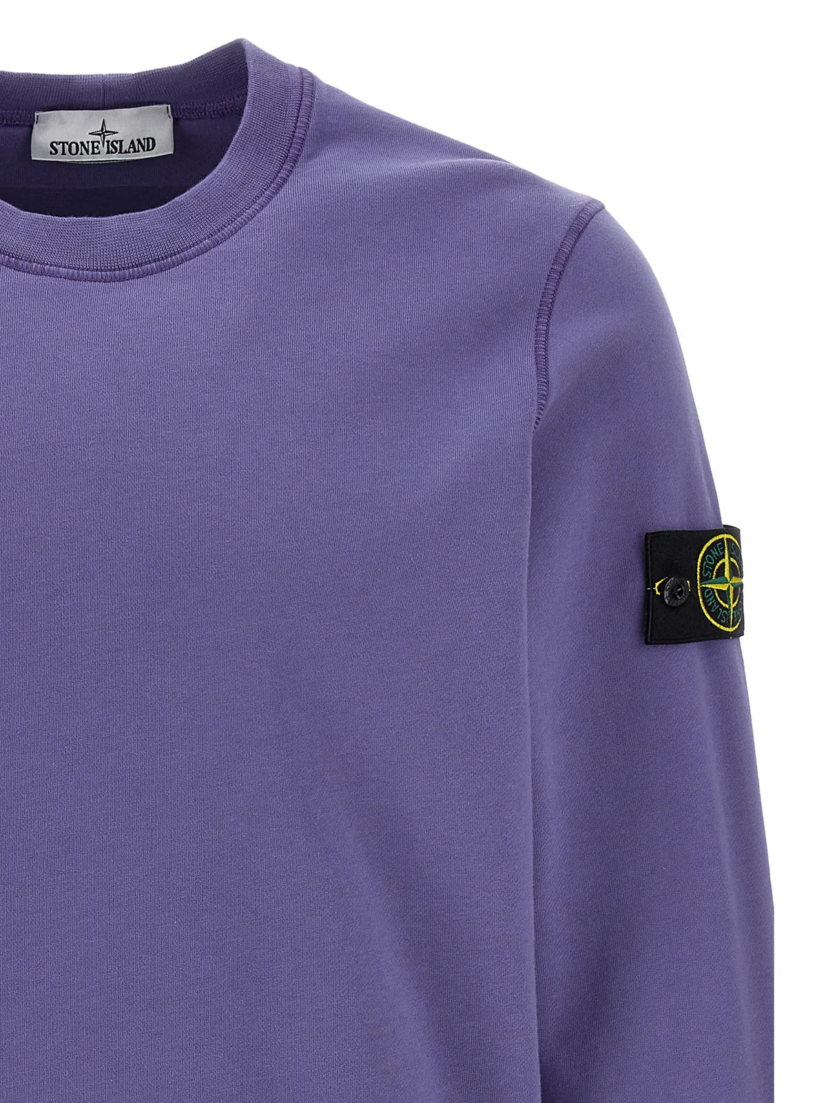 Stone Island Organic Cotton Fleece Crewneck Sweatshirt in LavenderSweatshirtsStone IslandDPUS Designer Outlet8050592807473SStone Island Organic Cotton Fleece Crewneck Sweatshirt in Lavender
