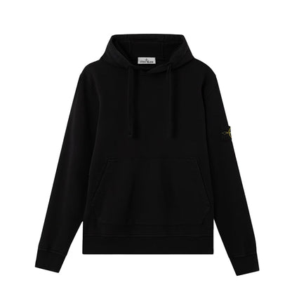 [Stone Island] Organic Cotton Fleece, Garment Dyed Hoodie SweaterHoodies & Zip - UpsStone IslandDPUS Designer Outlet8053819275604BlackS[Stone Island] Organic Cotton Fleece, Garment Dyed Hoodie Sweater