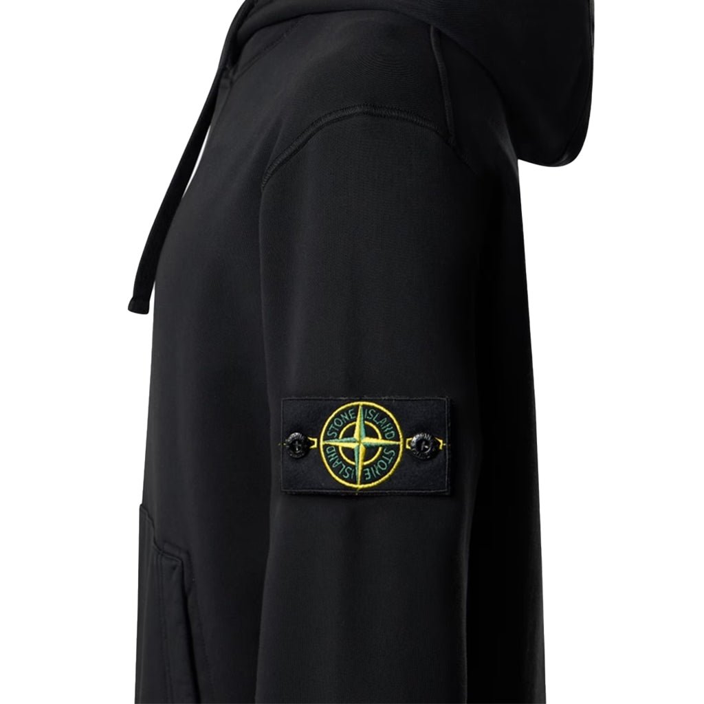 [Stone Island] Organic Cotton Fleece, Garment Dyed Hoodie SweaterHoodies & Zip - UpsStone IslandDPUS Designer Outlet8053819275604BlackS[Stone Island] Organic Cotton Fleece, Garment Dyed Hoodie Sweater