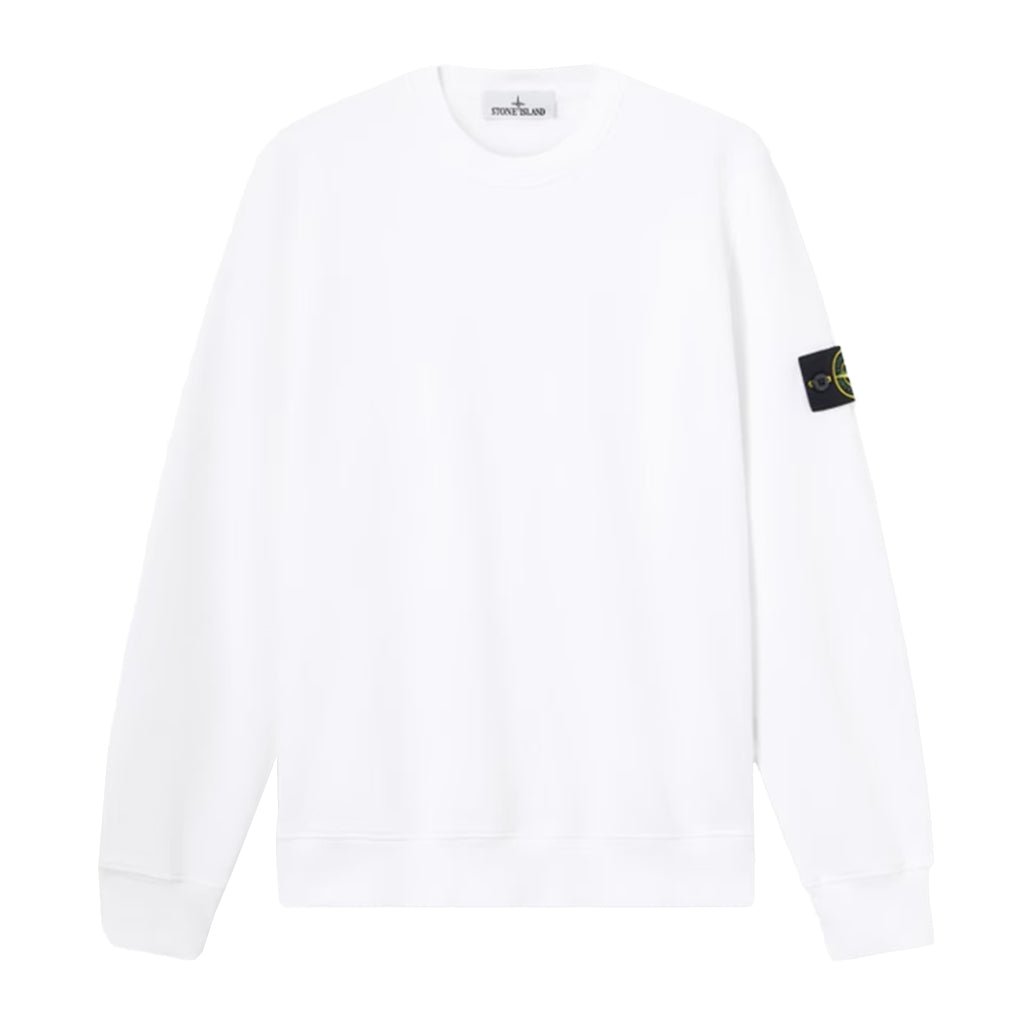 [Stone Island] Organic Cotton Fleece Garment Dyed SweatshirtSweatshirtsStone IslandDPUS Designer Outlet8053819077598White3XL[Stone Island] Organic Cotton Fleece Garment Dyed Sweatshirt