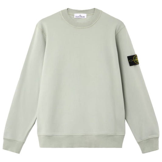 [Stone Island] Organic Cotton Fleece Garment Dyed SweatshirtSweatshirtsStone IslandDPUS Designer OutletSage GreenXS[Stone Island] Organic Cotton Fleece Garment Dyed Sweatshirt