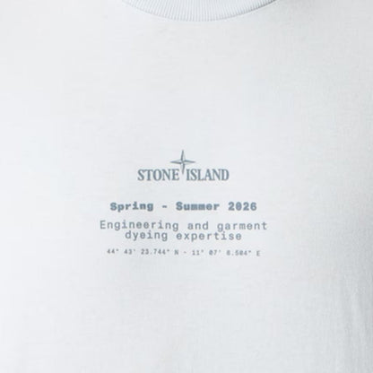 [Stone Island] Organic Cotton Jersey 'Stone' Print Garment Dyed T-ShirtT-ShirtsStone IslandDPUS Designer Outlet0154999247518053819124889Sky BlueS[Stone Island] Organic Cotton Jersey 'Stone' Print Garment Dyed T-Shirt