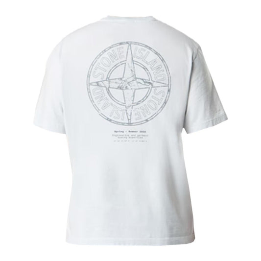 [Stone Island] Organic Cotton Jersey 'Stone' Print Garment Dyed T-ShirtT-ShirtsStone IslandDPUS Designer Outlet0154999247518053819124889Sky BlueS[Stone Island] Organic Cotton Jersey 'Stone' Print Garment Dyed T-Shirt