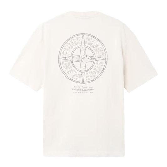 Stone Island Organic Cotton Jersey 'Stone' Print Garment Dyed T-ShirtT-ShirtsStone IslandDPUS Designer Outlet015499924751Sky BlueSStone Island Organic Cotton Jersey 'Stone' Print Garment Dyed T-Shirt