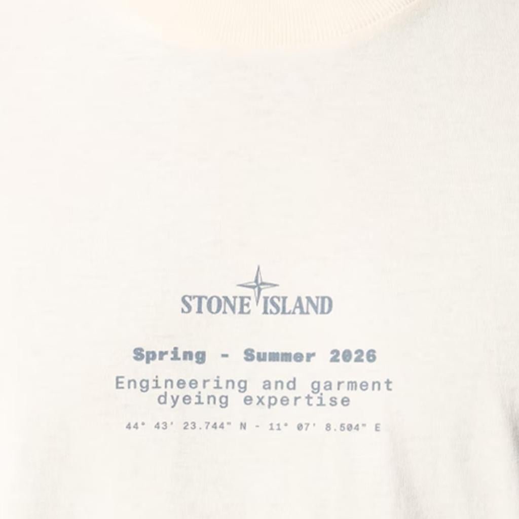 Stone Island Organic Cotton Jersey 'Stone' Print Garment Dyed T-ShirtT-ShirtsStone IslandDPUS Designer Outlet015499924751Sky BlueSStone Island Organic Cotton Jersey 'Stone' Print Garment Dyed T-Shirt