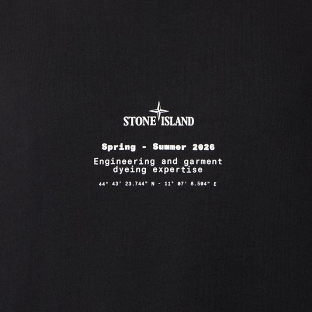 [Stone Island] Organic Cotton Jersey 'Stone' Print Garment Dyed T-ShirtT-ShirtStone IslandDPUS Designer OutletBlackS[Stone Island] Organic Cotton Jersey 'Stone' Print Garment Dyed T-Shirt