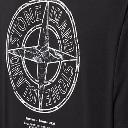 [Stone Island] Organic Cotton Jersey 'Stone' Print Garment Dyed T-ShirtT-ShirtStone IslandDPUS Designer OutletBlackS[Stone Island] Organic Cotton Jersey 'Stone' Print Garment Dyed T-Shirt