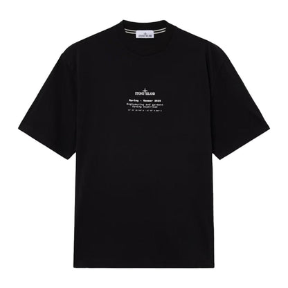 [Stone Island] Organic Cotton Jersey 'Stone' Print Garment Dyed T-ShirtT-ShirtStone IslandDPUS Designer OutletBlackS[Stone Island] Organic Cotton Jersey 'Stone' Print Garment Dyed T-Shirt