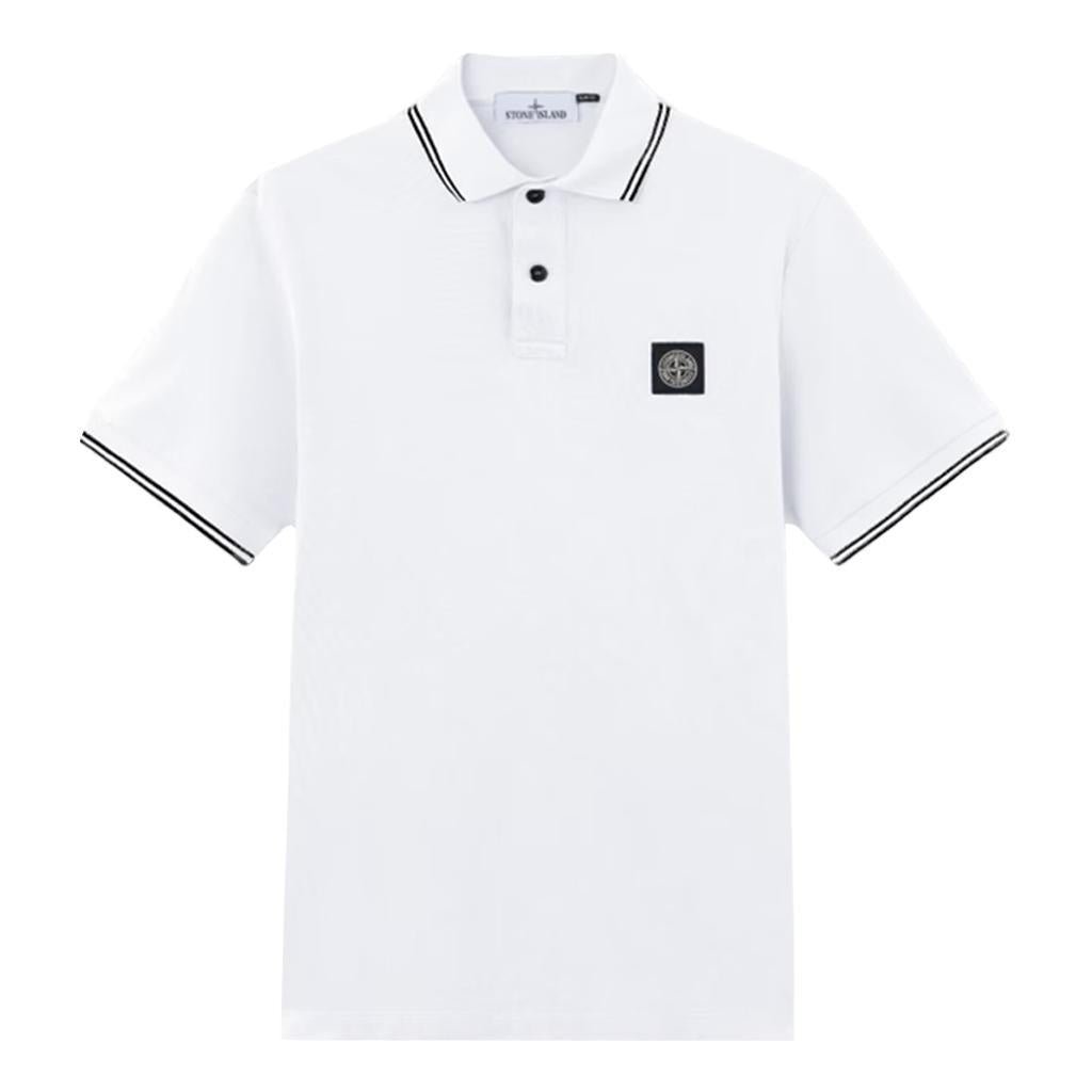 Stone Island Organic Cotton Piqué Short Sleeve PoloT-ShirtsStone IslandDPUS Designer Outlet015496870402Sky BlueSStone Island Organic Cotton Piqué Short Sleeve Polo