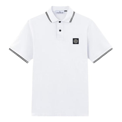 Stone Island Organic Cotton Piqué Short Sleeve PoloT-ShirtsStone IslandDPUS Designer Outlet015496870402Sky BlueSStone Island Organic Cotton Piqué Short Sleeve Polo