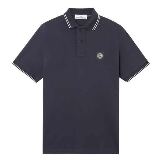 [Stone Island] Organic Cotton Piqué Short Sleeve PoloT-ShirtsStone IslandDPUS Designer OutletNavy BlueS[Stone Island] Organic Cotton Piqué Short Sleeve Polo