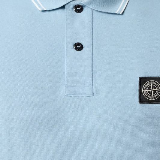 [Stone Island] Organic Cotton Piqué Short Sleeve PoloT-ShirtStone IslandDPUS Designer OutletDust BlueS[Stone Island] Organic Cotton Piqué Short Sleeve Polo