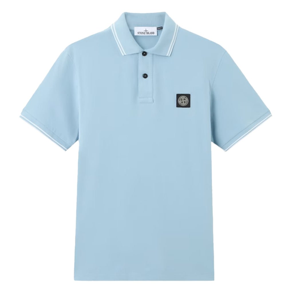[Stone Island] Organic Cotton Piqué Short Sleeve PoloT-ShirtStone IslandDPUS Designer OutletDust BlueS[Stone Island] Organic Cotton Piqué Short Sleeve Polo