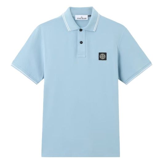 [Stone Island] Organic Cotton Piqué Short Sleeve PoloT-ShirtStone IslandDPUS Designer OutletDust BlueS[Stone Island] Organic Cotton Piqué Short Sleeve Polo