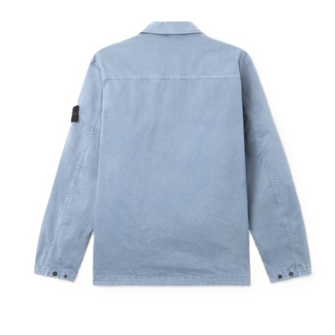 [Stone Island] Organic Cotton Stretch Broken Twill 'Old' Effect OvershirtOvershirtStone IslandDPUS Designer OutletAvio BlueS[Stone Island] Organic Cotton Stretch Broken Twill 'Old' Effect Overshirt