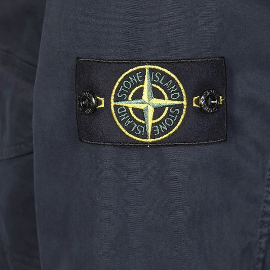 [Stone Island] Organic Cotton Stretch Broken Twill 'Old' Effect OvershirtOvershirtStone IslandDPUS Designer OutletNavy BlueS[Stone Island] Organic Cotton Stretch Broken Twill 'Old' Effect Overshirt