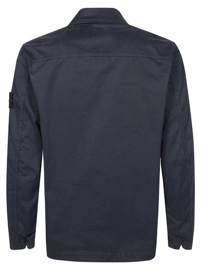 [Stone Island] Organic Cotton Stretch Broken Twill 'Old' Effect OvershirtOvershirtStone IslandDPUS Designer OutletNavy BlueS[Stone Island] Organic Cotton Stretch Broken Twill 'Old' Effect Overshirt