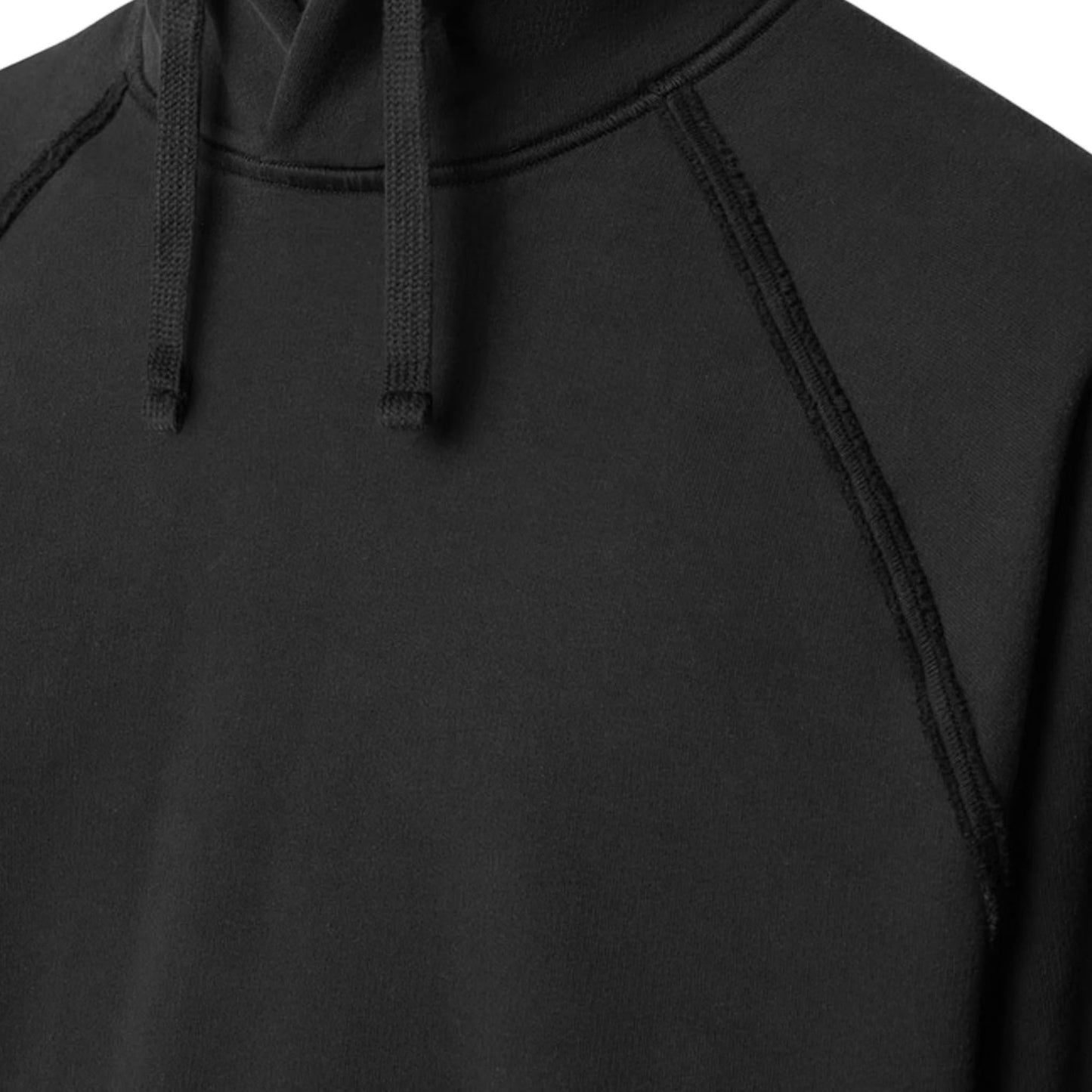 Stone Island Oversized Raglan Sleeve Hooded Sweatshirt in Black