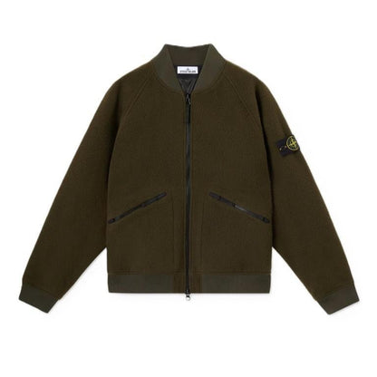 Stone Island Panno Ratinato Bomber Jacket in Military GreenCoats & JacketsStone IslandDPUS Designer Outlet8053813439699SStone Island Panno Ratinato Bomber Jacket in Military Green