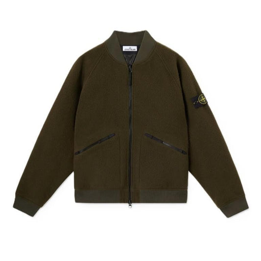 Stone Island Panno Ratinato Bomber Jacket in Military GreenCoats & JacketsStone IslandDPUS Designer Outlet8053813439699SStone Island Panno Ratinato Bomber Jacket in Military Green