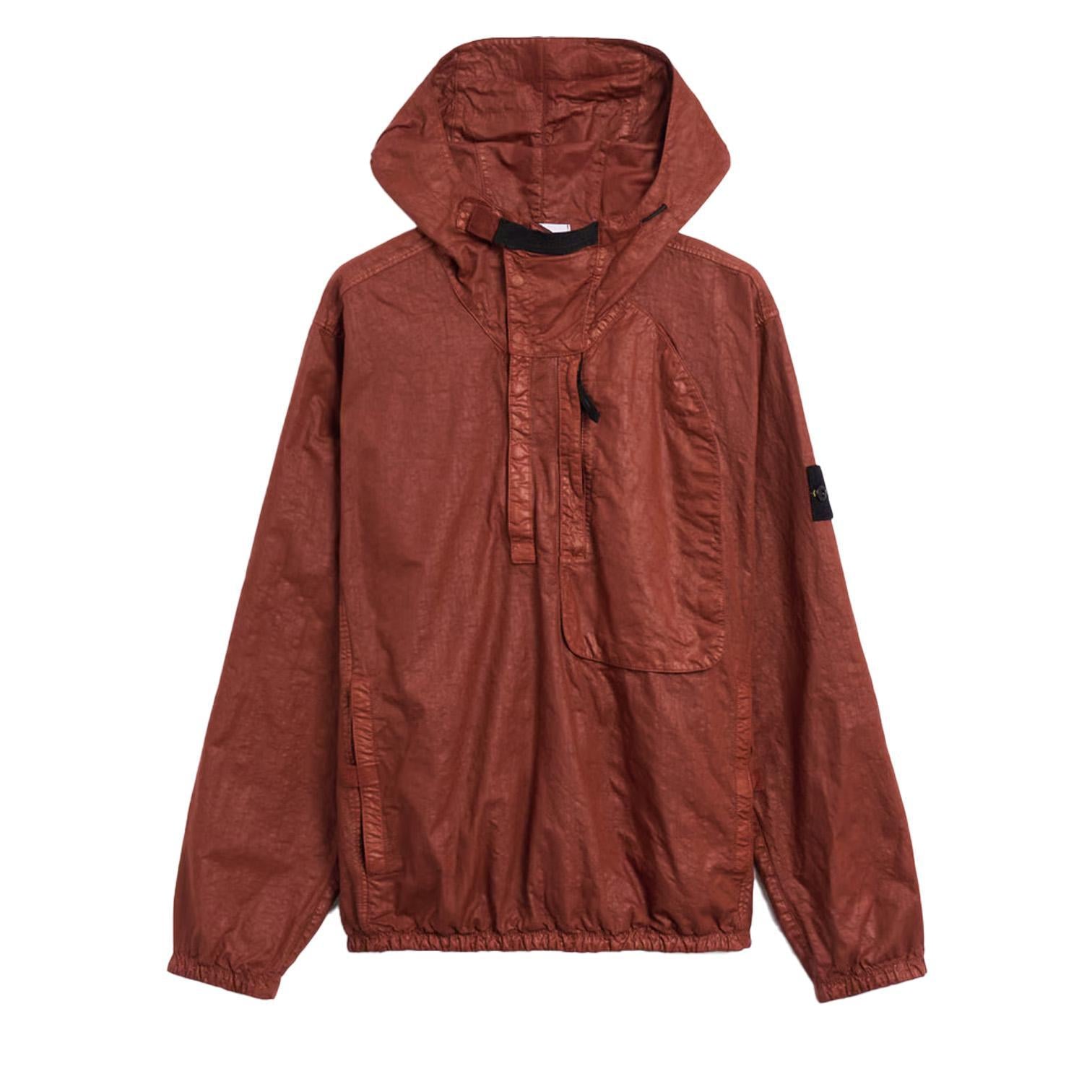 Stone Island Pullover Overshirt Rain Jacket in Burnt OrangeCoats & JacketsStone IslandDPUS Designer Outlet8053813017460MStone Island Pullover Overshirt Rain Jacket in Burnt Orange