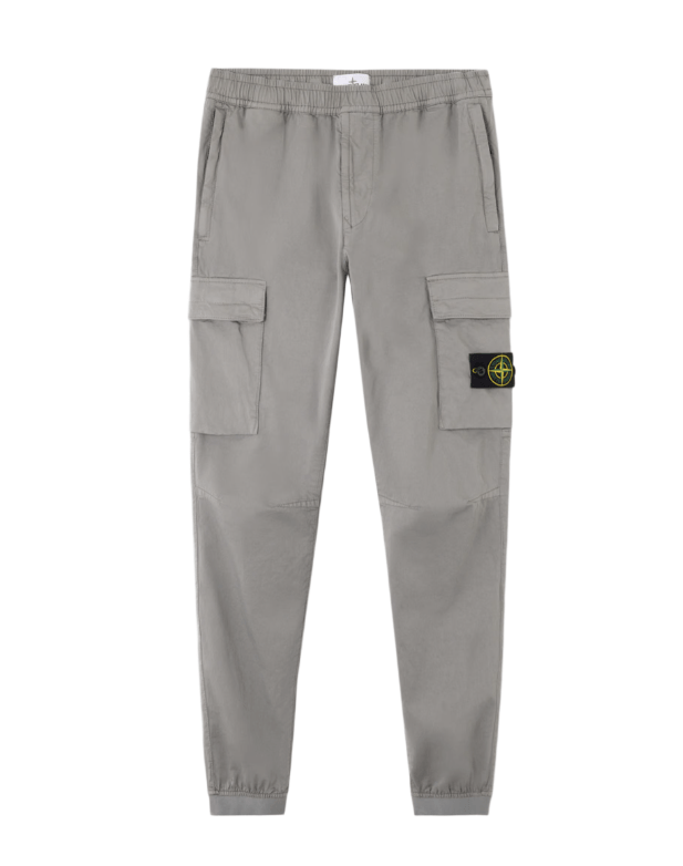 Stone Island Regular Tapered Cargo Trousers with Elasticated Cuffs in CementCargo TrousersStone IslandDPUS Designer Outlet805381348002829Stone Island Regular Tapered Cargo Trousers with Elasticated Cuffs in Cement