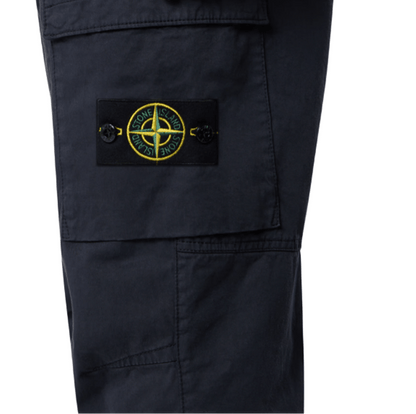 Stone Island Regular Tapered Cargo Trousers with Elasticated Cuffs in NavyTrousersStone IslandDPUS Designer Outlet805381346134830Stone Island Regular Tapered Cargo Trousers with Elasticated Cuffs in Navy