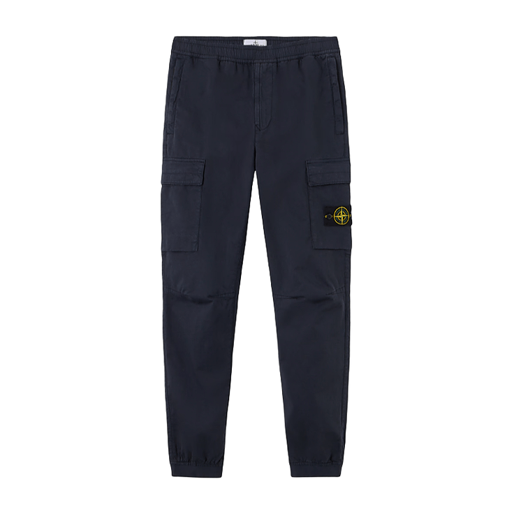 Stone Island Regular Tapered Cargo Trousers with Elasticated Cuffs in NavyTrousersStone IslandDPUS Designer Outlet805381346134830Stone Island Regular Tapered Cargo Trousers with Elasticated Cuffs in Navy