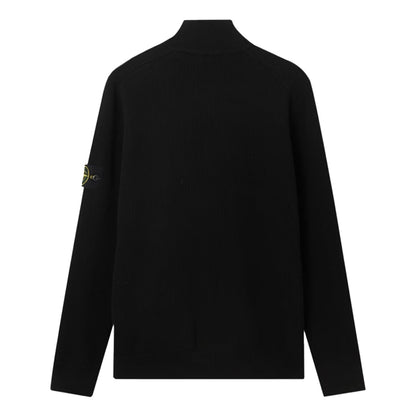 Stone Island Ribbed Soft Cotton Half - Zip JumperKnitwearStone IslandDPUS Designer OutletBlackSStone Island Ribbed Soft Cotton Half - Zip Jumper
