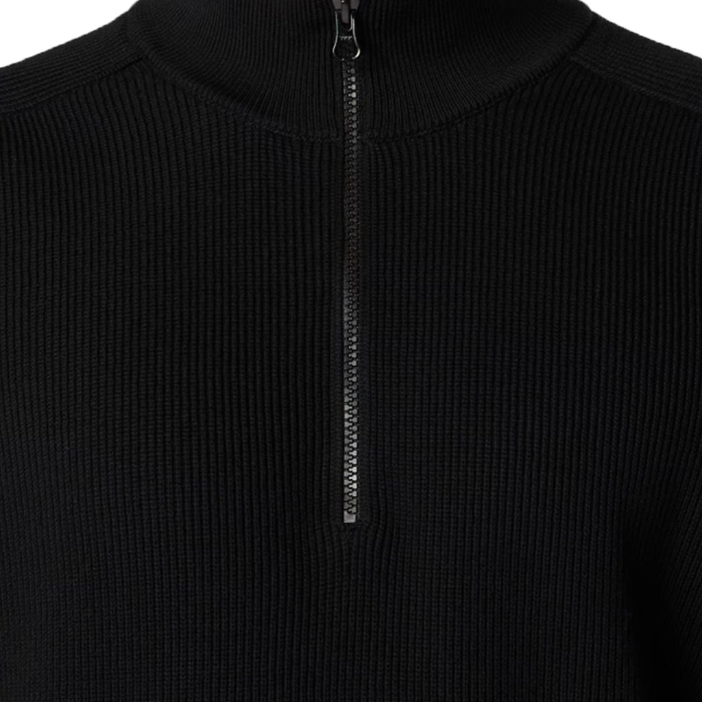 Stone Island Ribbed Soft Cotton Half - Zip JumperKnitwearStone IslandDPUS Designer OutletBlackSStone Island Ribbed Soft Cotton Half - Zip Jumper