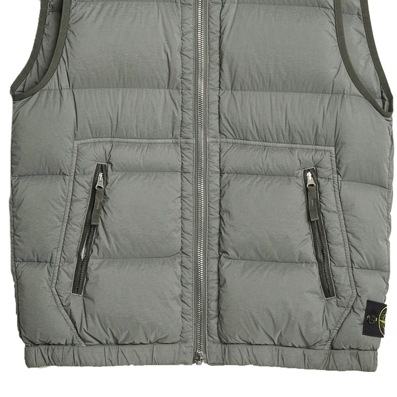 Stone Island Seamless Tunnel Nylon Down-TC Vest in Cement