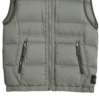 Stone Island Seamless Tunnel Nylon Down-TC Vest in Cement