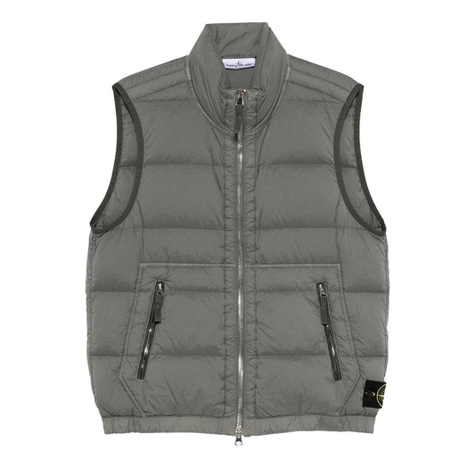 Stone Island Seamless Tunnel Nylon Down-TC Vest in Cement