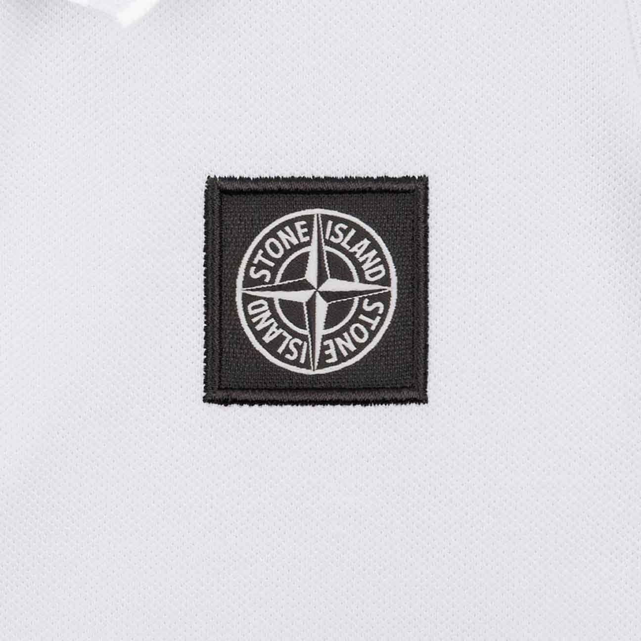 Stone Island Slim Fit Polo Long Sleeve Shirt in WhitePolosStone IslandDPUSSStone Island Slim Fit Polo Long Sleeve Shirt in White