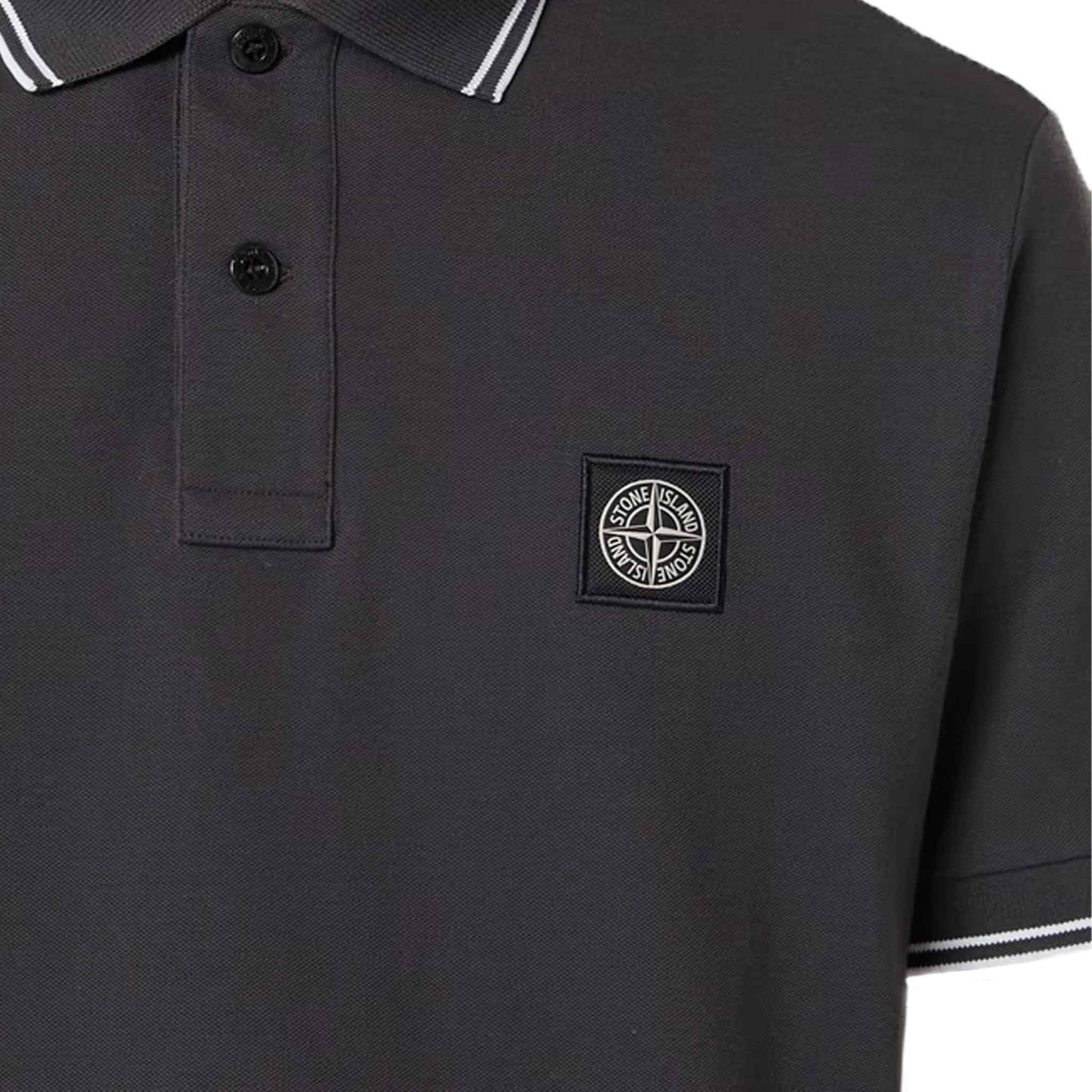 Stone Island Slim Fit Polo Shirt in Lead GreyPolosStone IslandDPUS8056246109252SStone Island Slim Fit Polo Shirt in Lead Grey