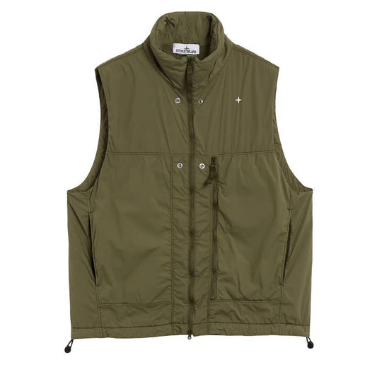 Stone Island Stellina Skin Touch Nylon - TC Vest in Olive GreenCoats & JacketsStone IslandDPUS Designer Outlet8053813486464SStone Island Stellina Skin Touch Nylon - TC Vest in Olive Green