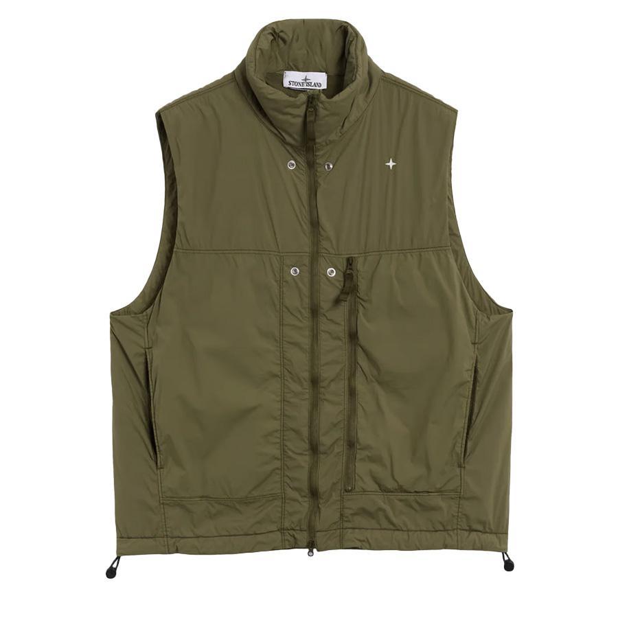 Stone Island Stellina Skin Touch Nylon - TC Vest in Olive GreenCoats & JacketsStone IslandDPUS Designer Outlet8053813486464SStone Island Stellina Skin Touch Nylon - TC Vest in Olive Green