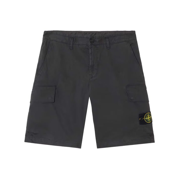 Stone Island Stretch Cotton "Old" Effect Cargo Bermuda in BlackShortsStone IslandDPUS Designer Outlet805059291107130Stone Island Stretch Cotton "Old" Effect Cargo Bermuda in Black