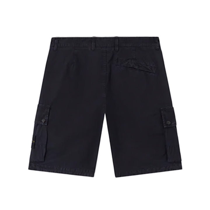 Stone Island Stretch Cotton "Old" Effect Cargo Bermuda in NavyShortsStone IslandDPUS Designer Outlet805059291096830Stone Island Stretch Cotton "Old" Effect Cargo Bermuda in Navy