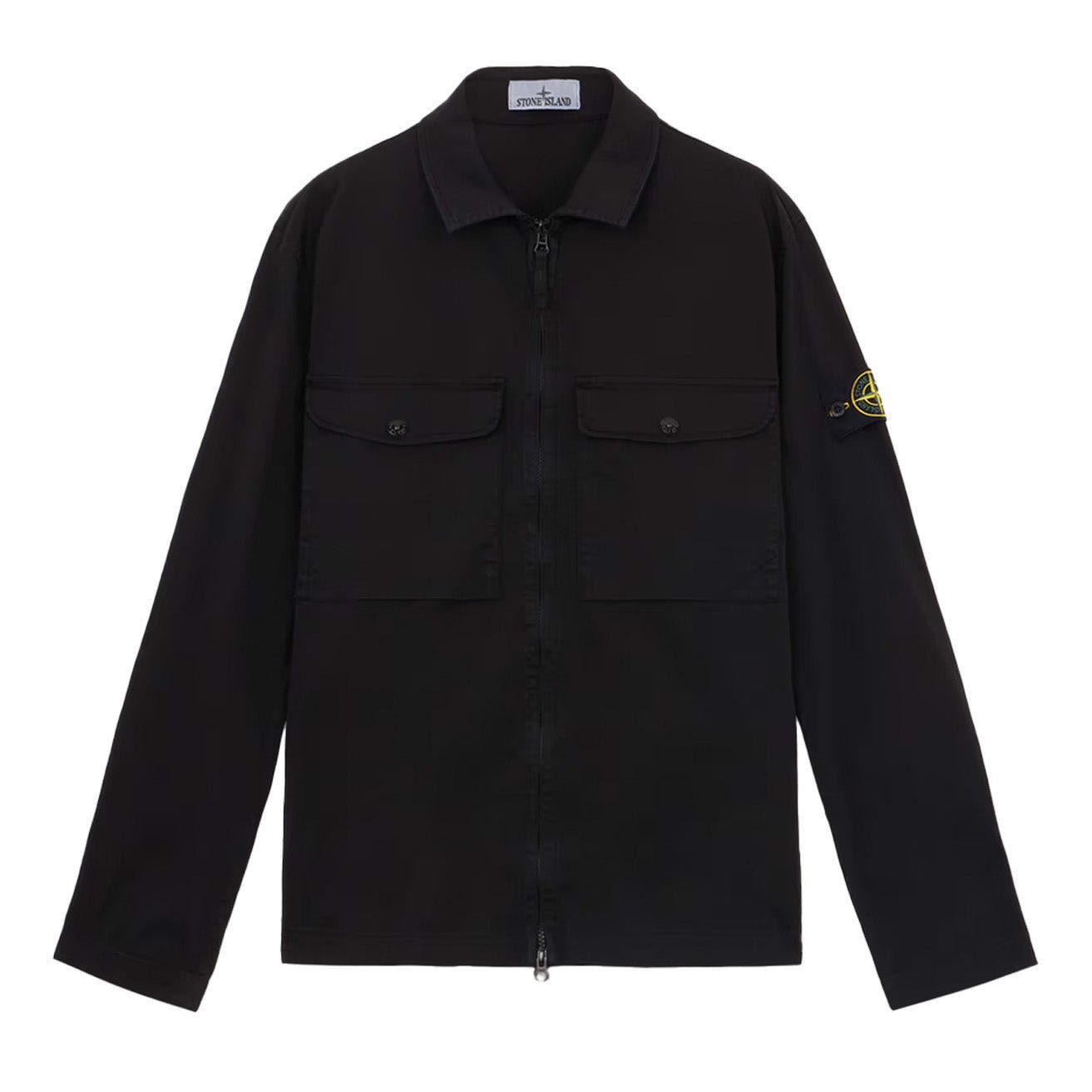 Stone Island Stretch Cotton Overshirt in BlackOvershirtStone IslandDPUSSStone Island Stretch Cotton Overshirt in Black