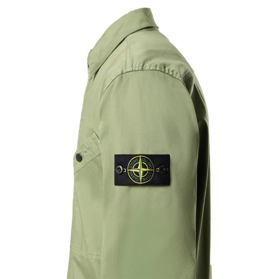 Stone Island Stretch Cotton Satin Overshirt in Sage GreenOvershirtStone IslandDPUS Designer Outlet8053813485245SStone Island Stretch Cotton Satin Overshirt in Sage Green