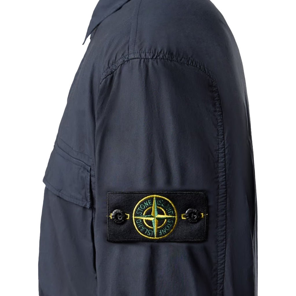 Stone Island Stretch Cotton Tela "Paracadute" OvershirtOvershirtStone IslandDPUS Designer Outlet8053819384177Navy BlueSStone Island Stretch Cotton Tela "Paracadute" Overshirt